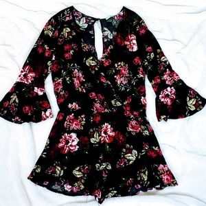 Papaya Floral Romper